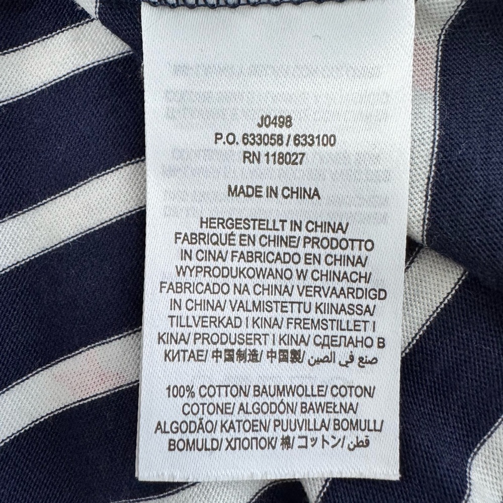 Boden T Shirt Women 16 / 18 Blue White Striped Red Stars Long Sleeve Cotton READ - Picture 13 of 16